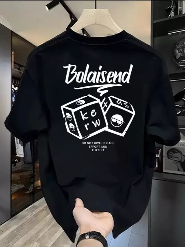European and American trendy brand short-sleeve ins pure cotton new style summer men's printed T-shirt fashionable unisex versatile crew neck T-s