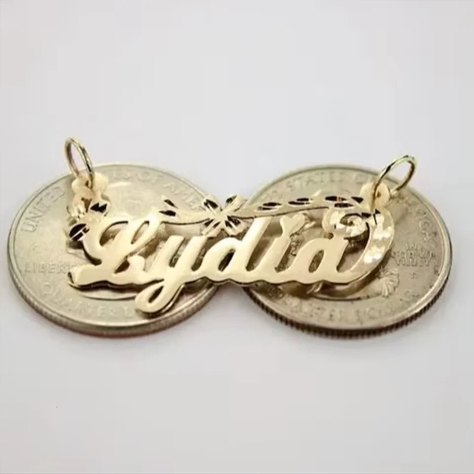 14K Gold Personalized Custom Handmade Name Pendant Charm Jewelry Stainless Steel Necklace For Women Gift 260302