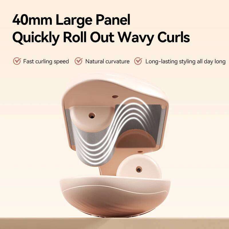 40mm Deep Wave Hair Crimper with Negative Ion - Adjustable Temperature Curling Iron for Long Lasting Wavy Hair, Anti-Frizz 26Y0306
