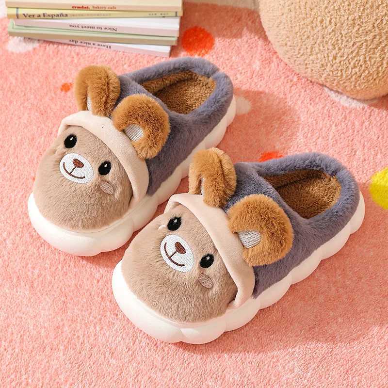 2025 Kids Baby Girl Winter Slippers Cute Bunny Warm Slippers Non Slip House Shoes for Toddlers Indoor Outdoor S260305