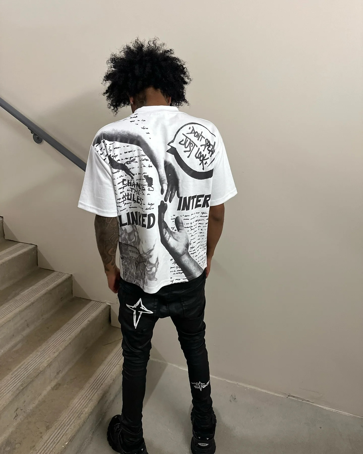 Y2k Harajuku Fashion Men Clothing Retro Street Alphabet Print Oversized T-shirt Summer American Couple Casual Loose Short Sleeve 260304