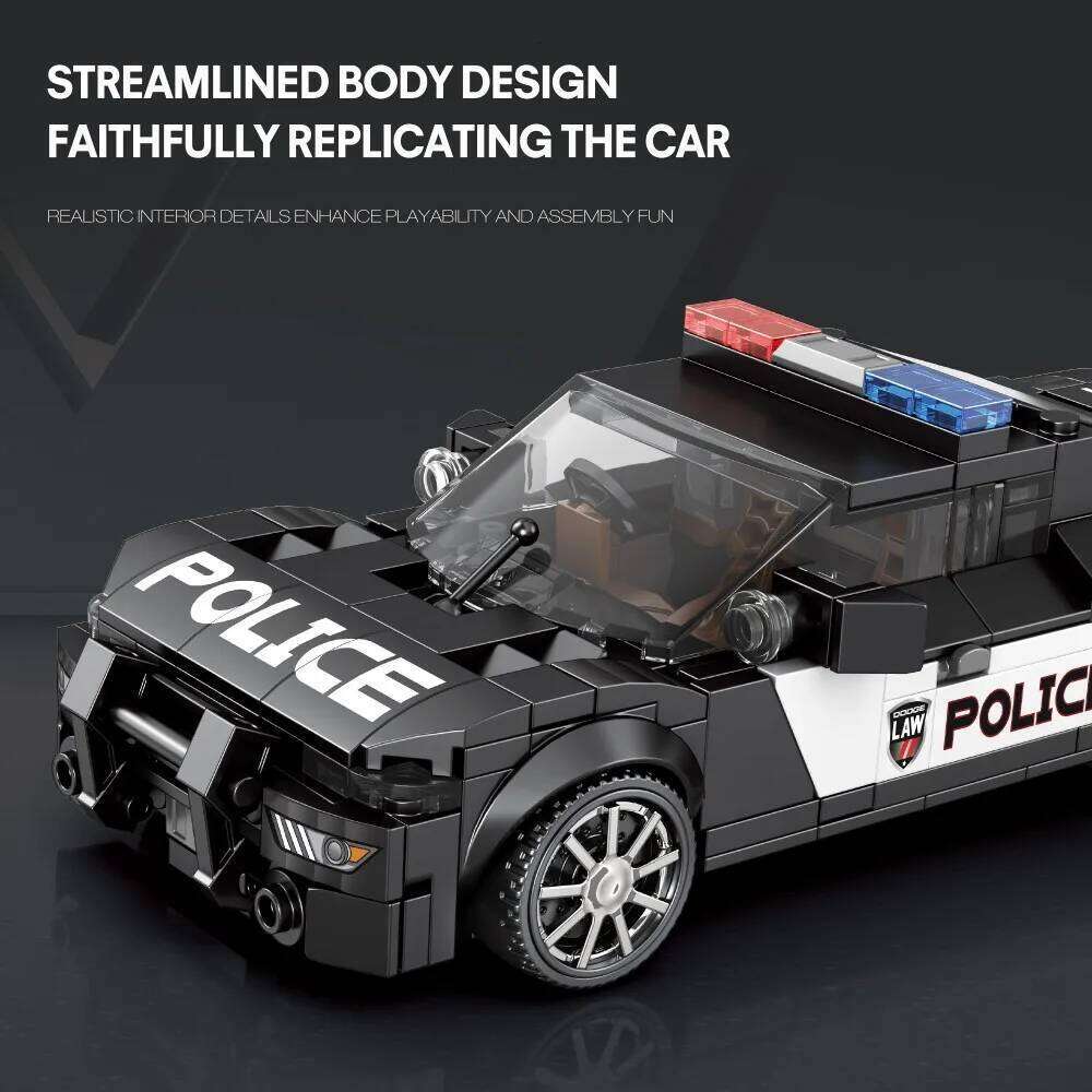 372PCS Police Building Blocks 1:24 SWAT Car Model Desktop Ornaments Collection Display Toys For Kids Holiday Gifts Z260305