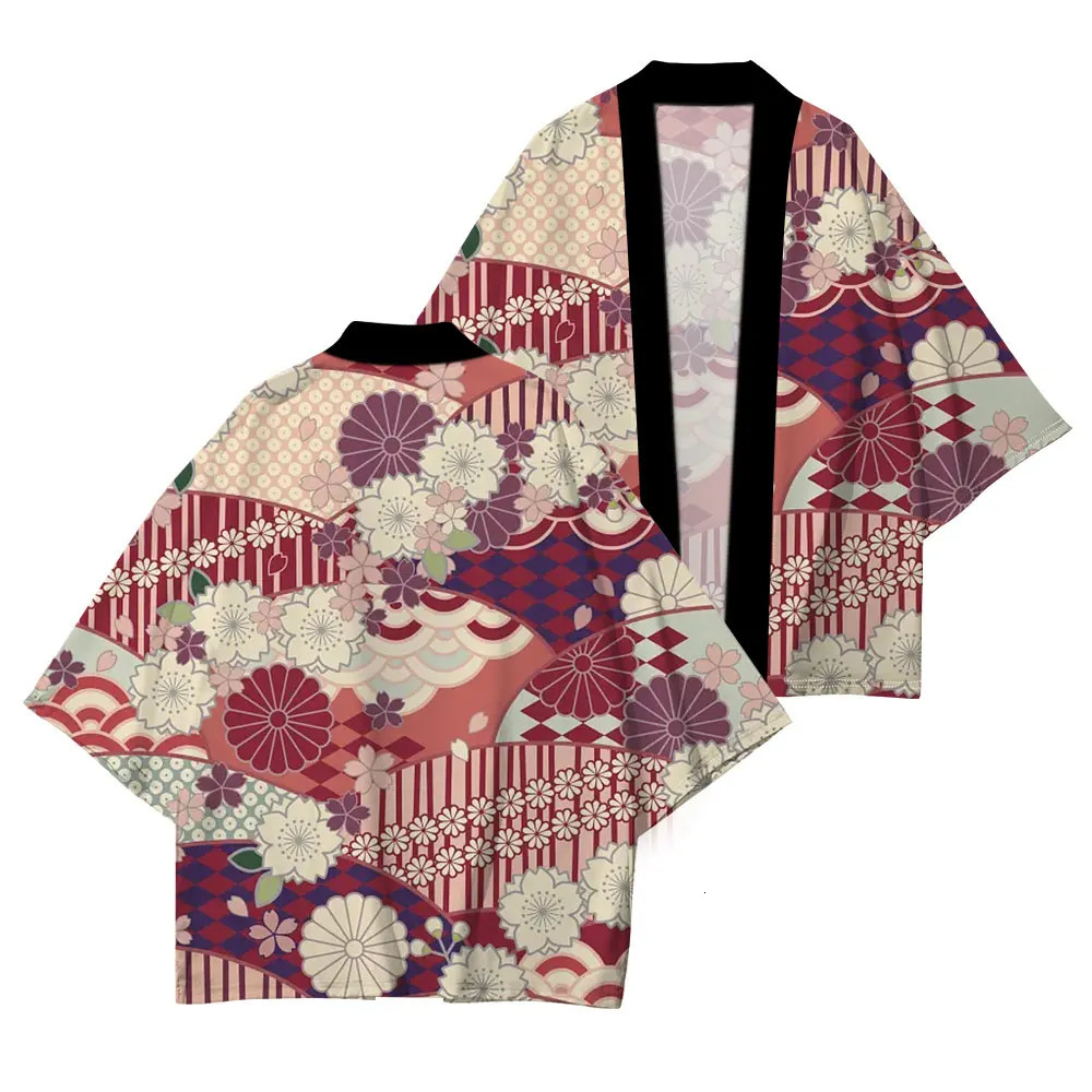 Japanese Traditional Dress Kimono Cherry Blossom Print Casual Comfort High Quality Half Sleeve Summer Fashion 260228