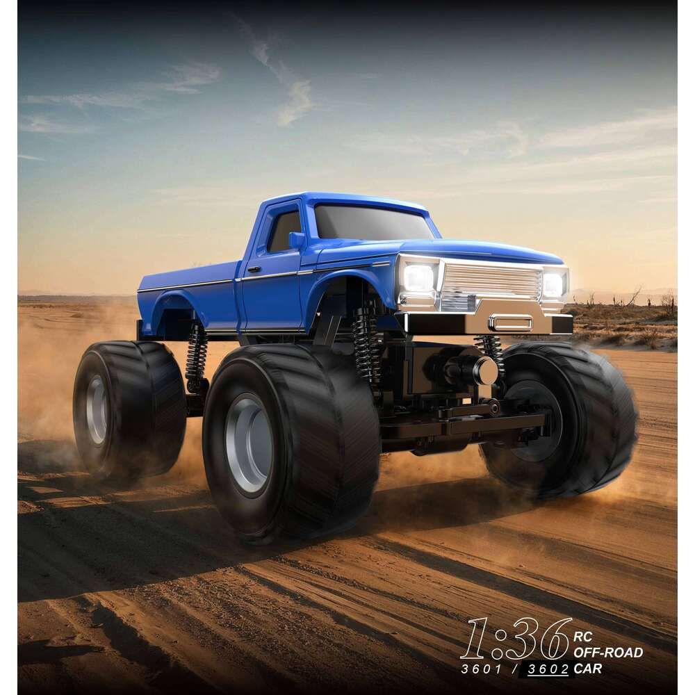 JIABAILE 1/36 Crawler 4WD Mini Radio Off-road Vehicles Light System RC Car Remote Control RTR Hobby Model Gift C260305