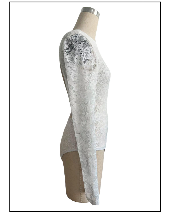 2026 Spring/Summer Women's One-Piece Bodysuit sexy New Lace Long Sleeve Slim Fit