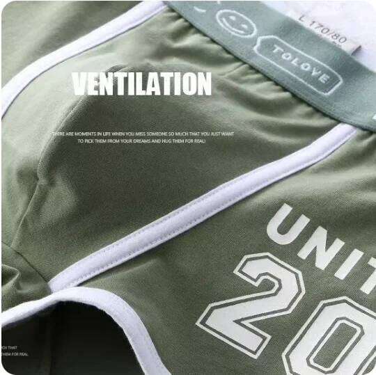 1/3pcs Men Underwear Sports Boxer Shorts Cotton Solid Color Sexy Panties Fashion Breathable Comfortable Underpants man U Convex