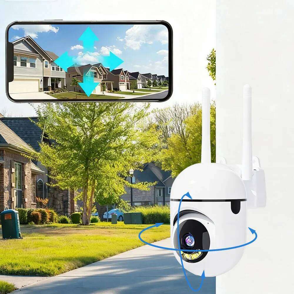 Carecam Pro 5MP HD 355 Surveillance Camera Night Vision Motion Detection Siren WiFi Remote Two-Way Audio Waterproo 26W0306