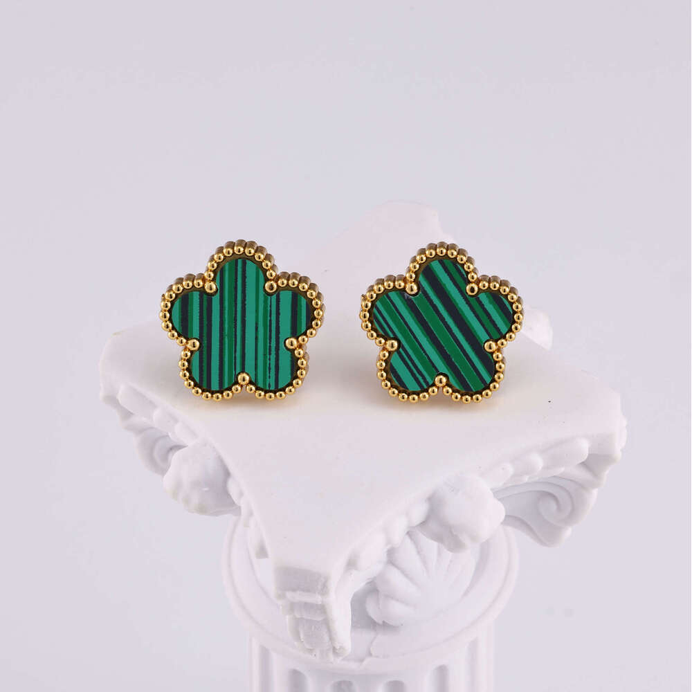 Womens Jewelry Earrings stud Summer New Trendy Four Leaf Clover Titanium Steel Earrings Niche Stylish Elegant Comfortable All Match Ear Jewelry For Wo