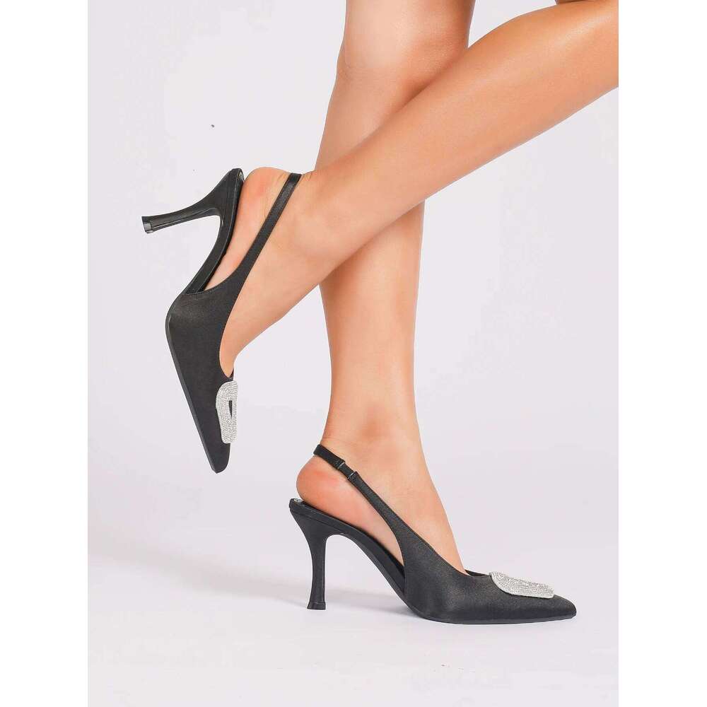 Ladies' Fashion Elegant Comfortable Versatile Breathable Slip-On Stiletto Heels