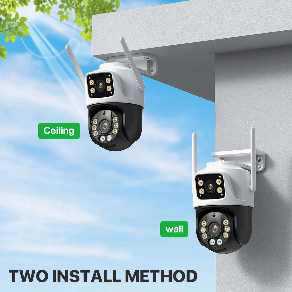4K 8MP HD Wifi PTZ Outdoor 6MP Lens Dual Screen AI Auto Tracking IP Camera CCTV Audio Video Surveillance P2P iCSee 26W0306