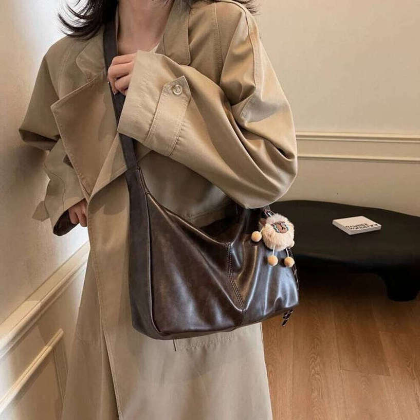 TAURUSCIAGA New Free Pandent Fashion Women's Crescent Bag High Quality PU Leather Shoulder Waterproof Crossbody Casual Tote Bag Noble Temperament