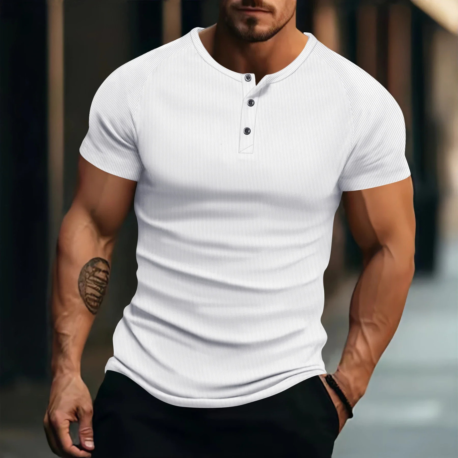 T Shirt Men Casual Short Sleeve Muscle Joggers Bodybuilding Tshirt Male Gym Fitness Tops Tee Streetwear Slim Fit Summer 260302