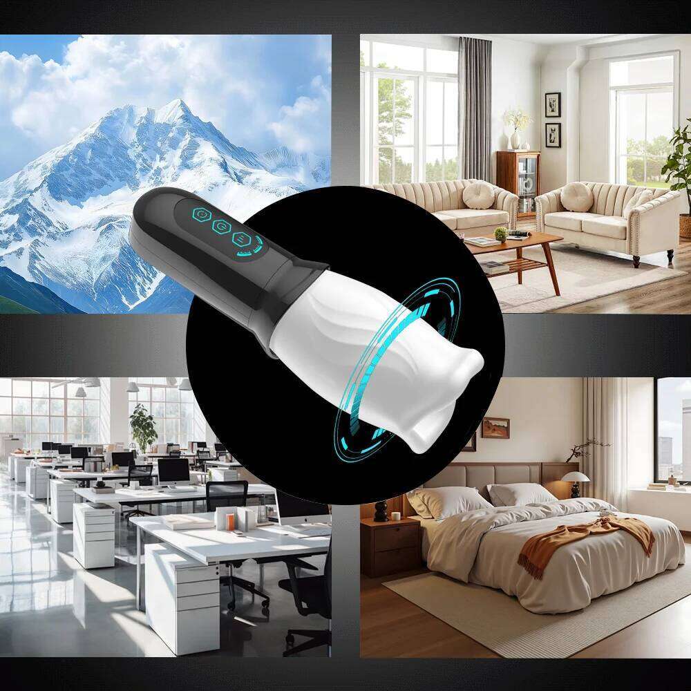 Automatic Rotating Vibrating Male Masturbator Penis Massage Vibrator Real Oral Sex Glans Delay Trainer Masturbation Toys for Men W260305