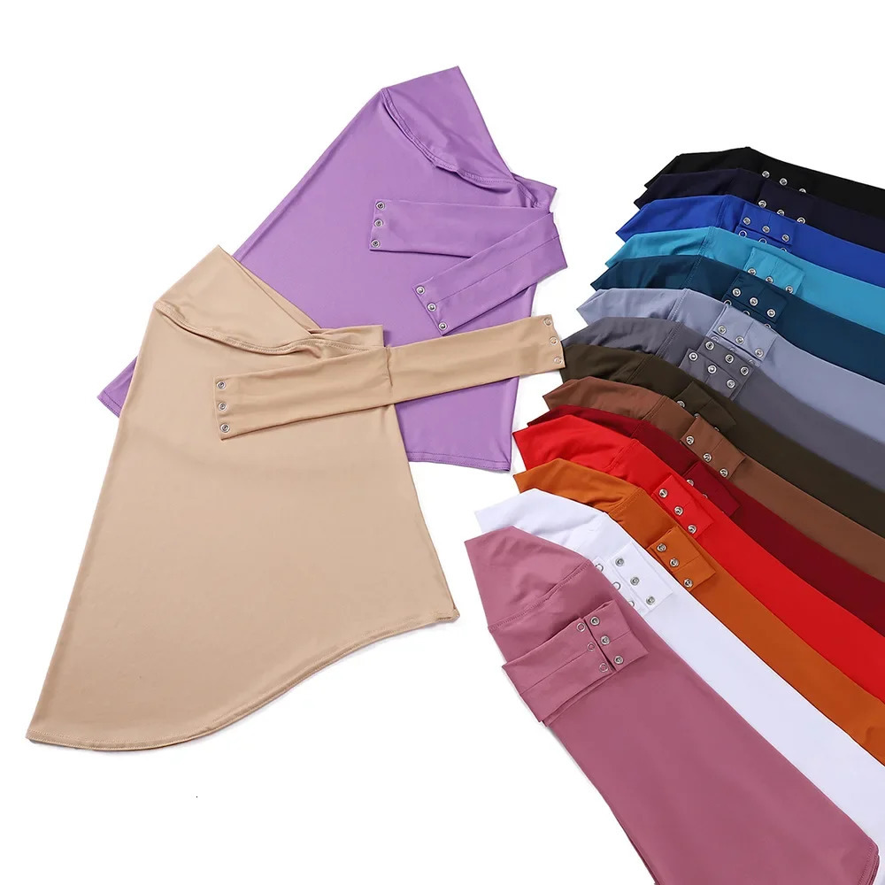 Instant Hijab Undercap Hijabs for Woman Muslim Women Hijab Cap Full Cover Snap Fastener Head Wraps Scarf Islam Turban 260304
