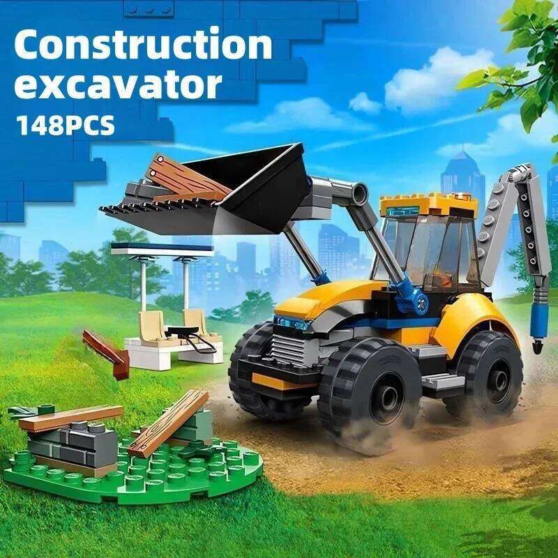Suitable for series City engineering construction excavator building block toy boys and children assembling Christmas gifts Z260306
