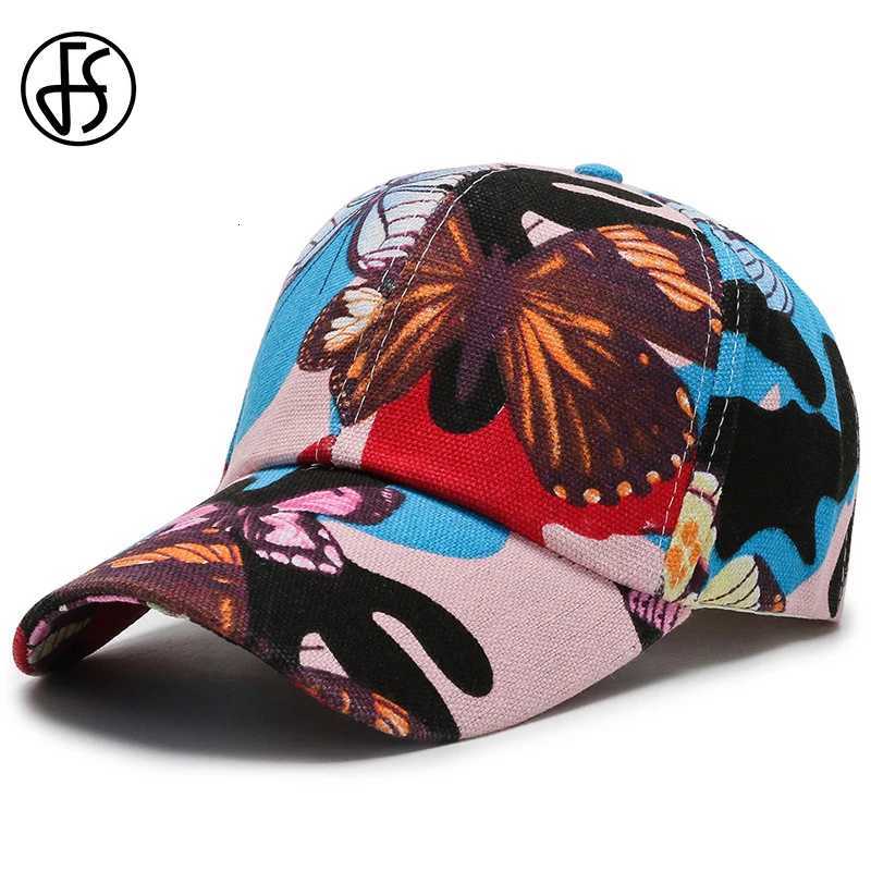 FS Brand Colorful Leaf Butterfly Print Baseball Caps For Women Vintage Summer Men Hat Outdoor Sports Golf Cap Gorras Hombre 2025 S260306