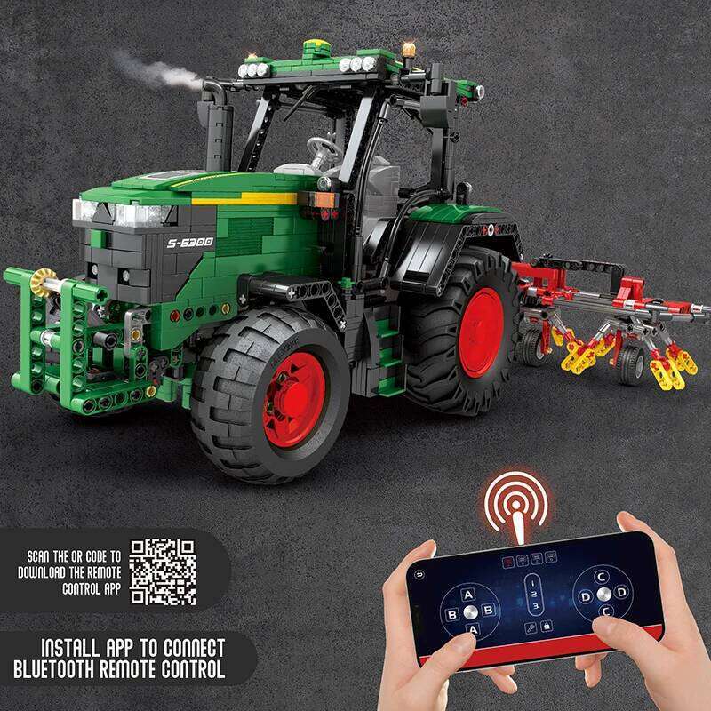 1828PCS Agricultural Tractor Building Blocks Rc APP Remote Control Engineering Car Model Bricks DIY Toys Gifts For Boys Kids Z260306