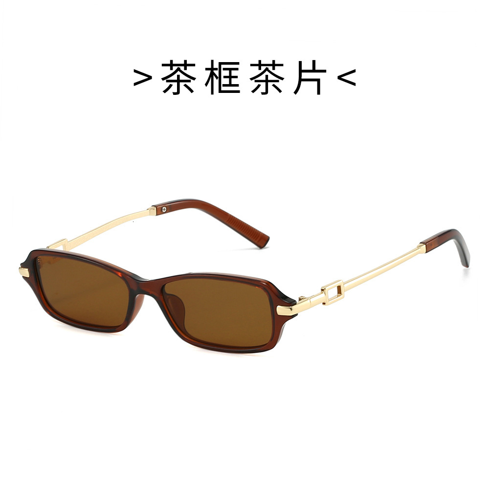 New European and American metal personalized small-frame street style retro high-end square sunglasses