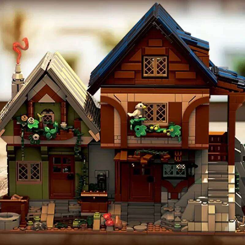 2225PCS Medieval Mystic Cabin Modular Buildings Sets Secret Cottage City Stree View Architecture Blocks Kit Gifts for Adult Kids Z260306