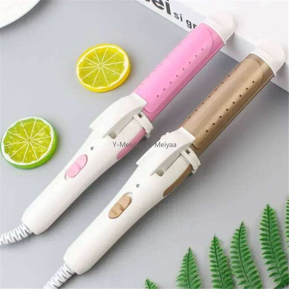 Gold Ceramic Hair Curler 3 in 1 Multifunction Curling Iron Straightener Heated Roller Professional Styling Tool 26Y0306