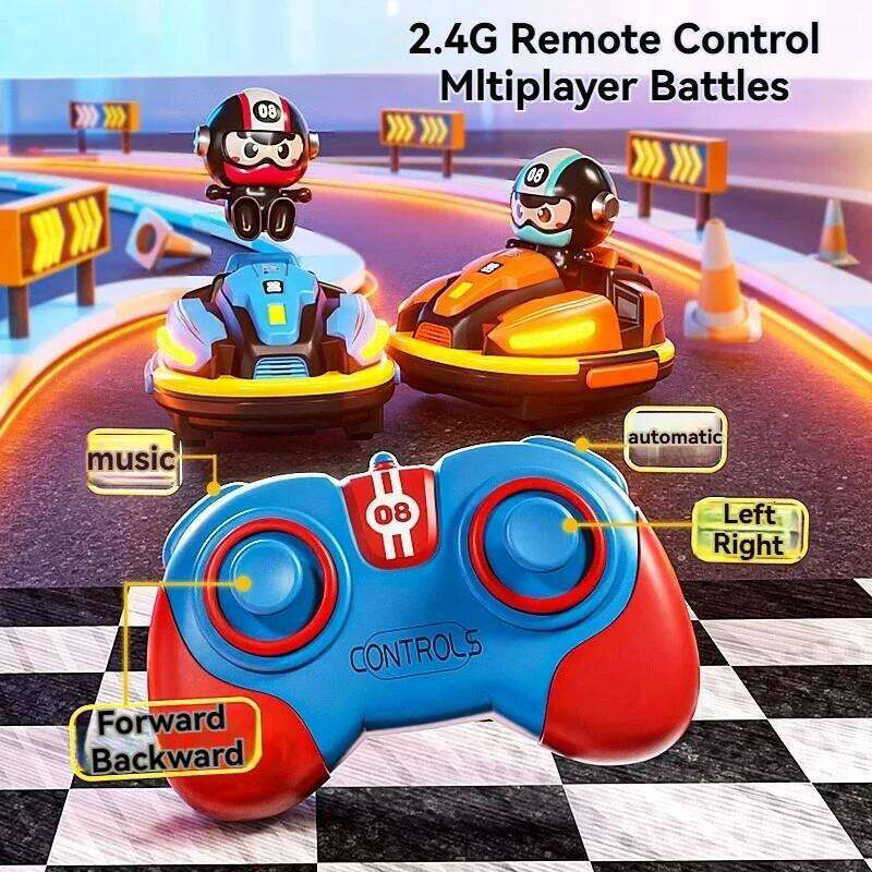 Football Sports Battle Bumper Car Kid Catapult Robot Karting Toy with Music Light RC Game for Boy Girl Family Battles C260305