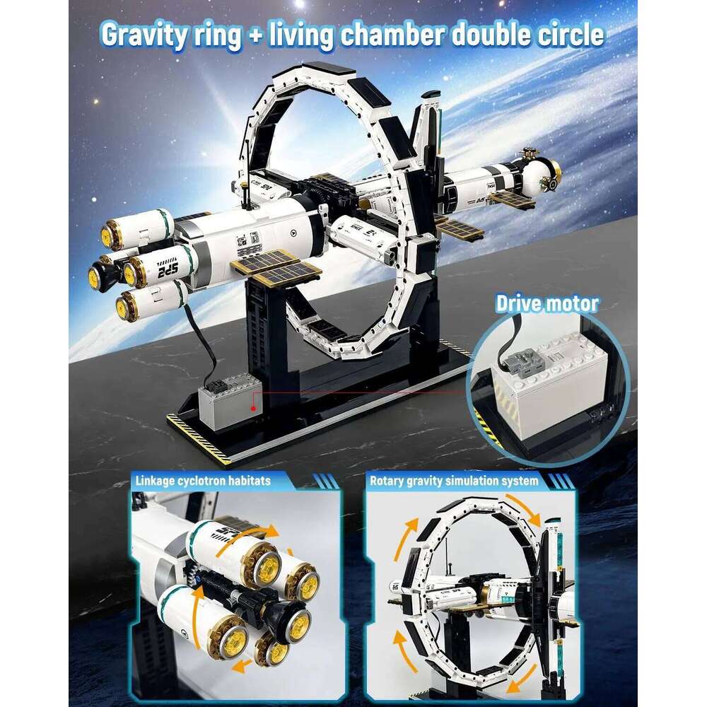 2221PCS Electric International Space Station Kit Adults Collectible Model Building Toys Sets Ideas Gifts for Boys Girls Z260306