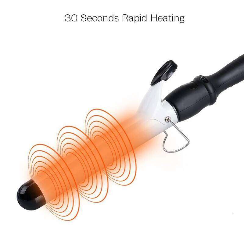 Professional Curling Iron Rollers Ceramic Curler Irons Wand LCD Display Hair Curly Waver 26Y0306