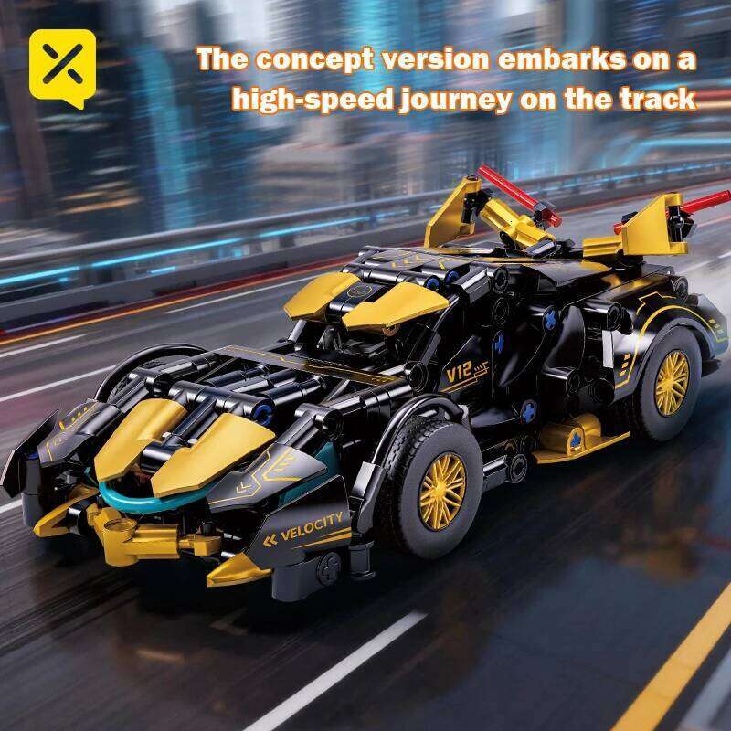 Mini Sports Race Technical Building Blocks Model Set Puzzle Racing Car 313pcs Assemble DIY Toy Bricks Display Perfect Gifts Z260305