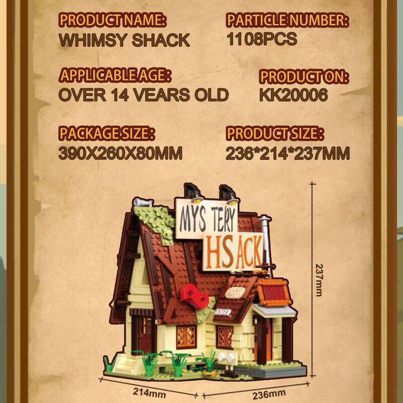 1108PCS Mystery Building Blocks Classic Cartoon Forest House Model Ornament Children's Educational DIY Toy Holiday Gifts Z260305