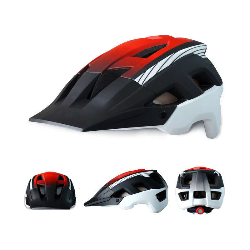 Cycling One-Piece Edge Gradient Color Detachable Large Brim Road Mountain Bike Bicycle Helmet Outdoor Equipment