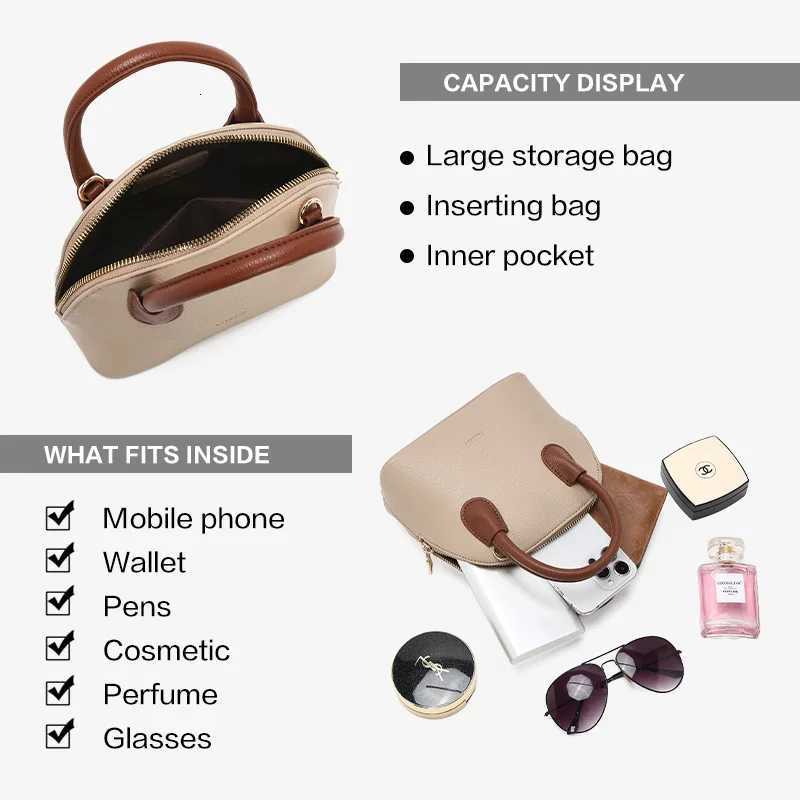 FOXER Womens Handbag PU Leather Casual Female Shoulder Bag Large Capacity Daily Crossbody Bag Purse Commuting Bag H260306