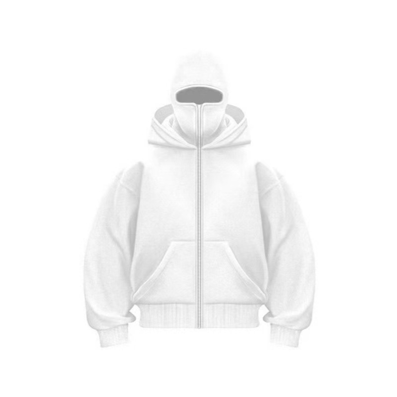 New style Men's zip shirts fleece cardigans masked double hats hoodies sweatshirts euro size loose sports coats