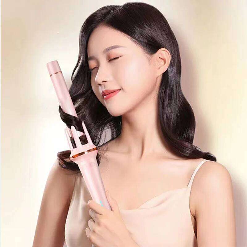 Portable Ceramic Electric Ptc Heating Automatic Rotating Curling Iron Negative Ions Curler Hair Styling Tool 26Y0306