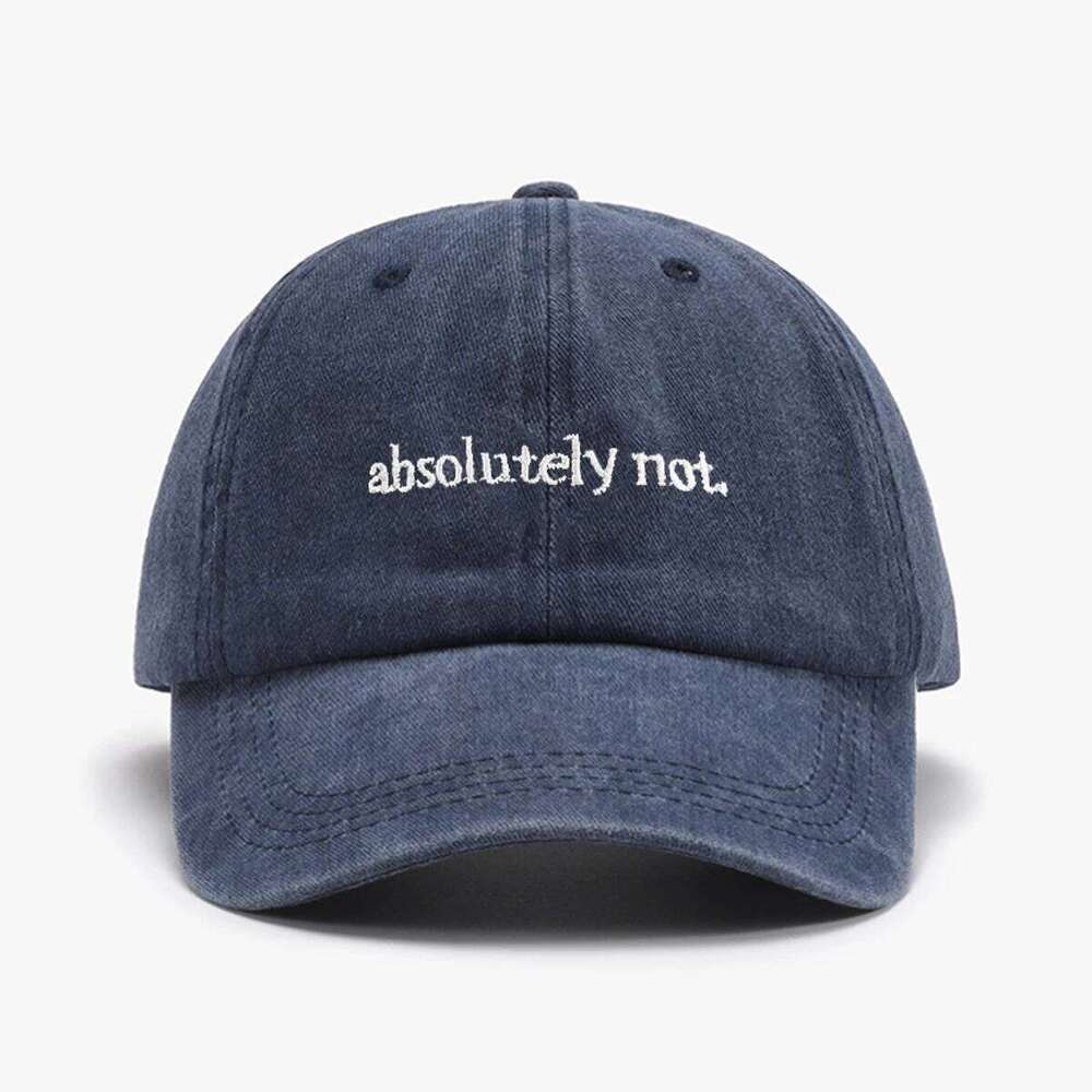 1 "Absolutely Not"embroidery printed baseball cap outdoor fashion accessory hat, adjustable, lightweight, unisex, as a gift Y260304