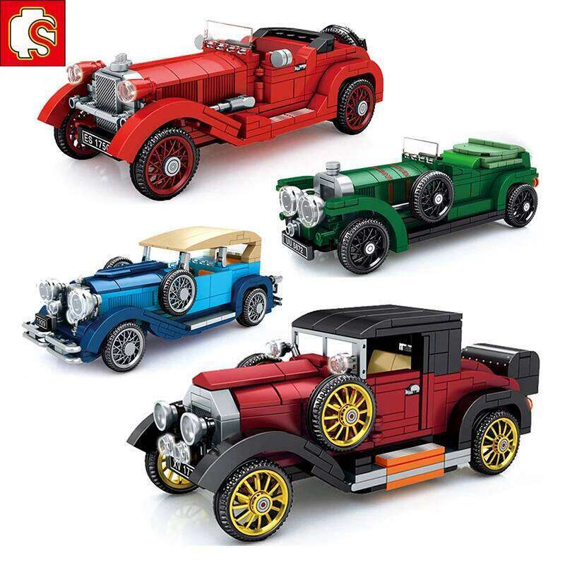City Technique Speed Racing Car old Classic Sport Model Building Brick Super Racer Great Rally Vehicles Block Christmas gift Toy Z260305