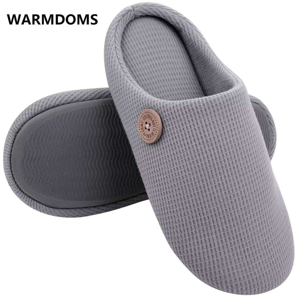 Litfun Winter Cotton Slippers For Men Women Anti-slip Home Durable Cozy Warm Slides Deep Memory Foam Breathable Slipper