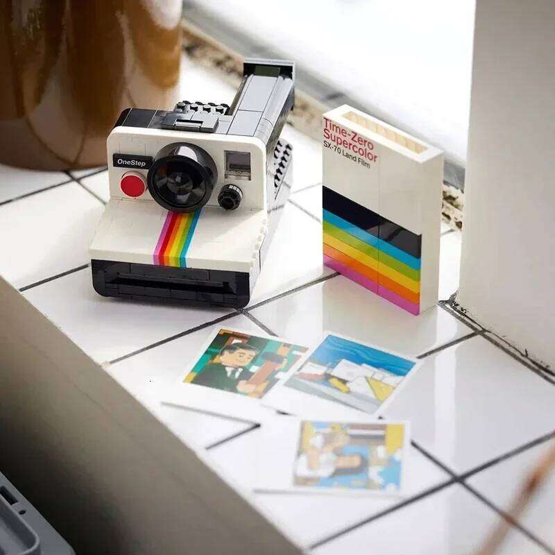 516PCS Creative Retro Camera One Step SX-70 Building Blocks Assemble Bricks Toy Birthday Gift For Children Adult Z260305