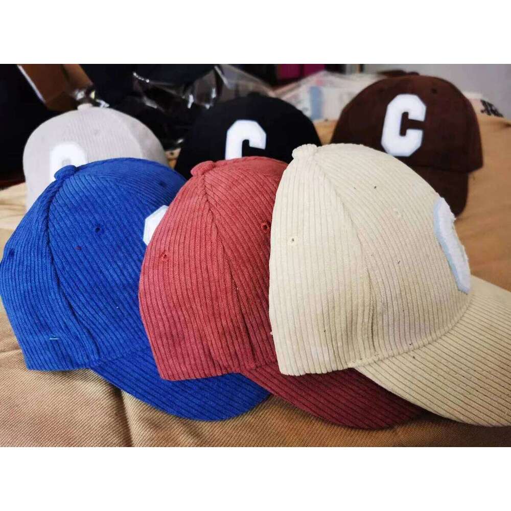 New Corduroy Baseball Ladirs Fashion C Letter Snapback Hat Adjustable Casual Hip Hop Cap Men Outdoor fishing jogging Y260304