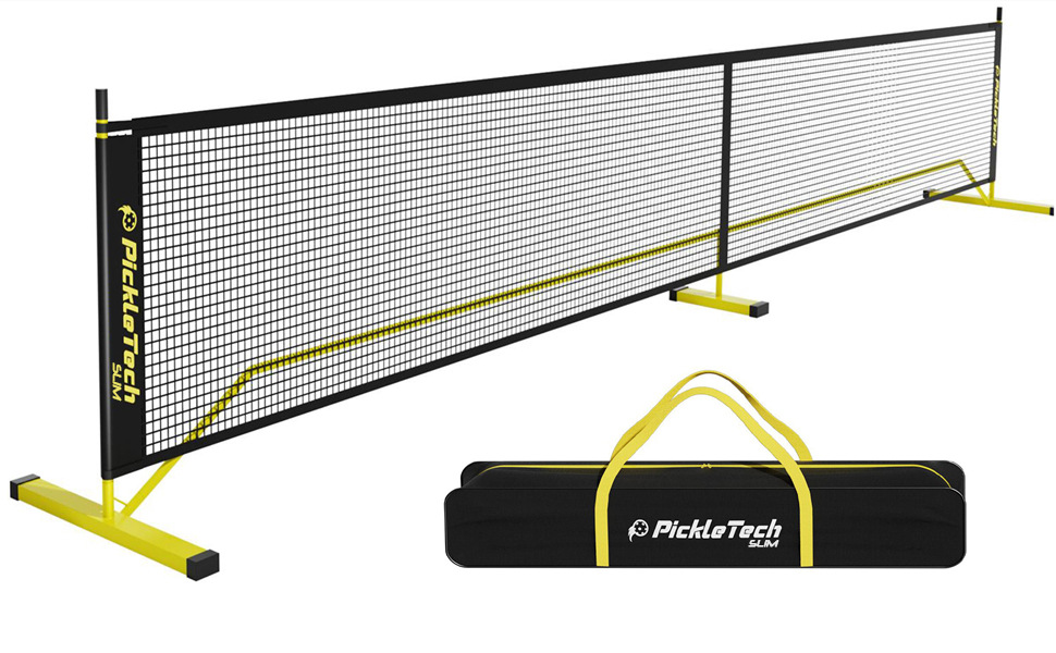 portable badminton net set professional grade 22 ft pickleball netting frame for sports