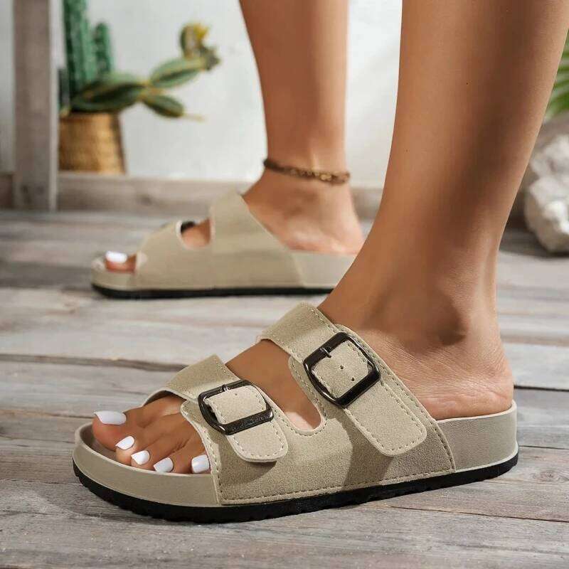 2026 Summer Casual Round-headed Slippers Women Fashionable Home Beach Shoes Couple Trendy Outdoor Sandals