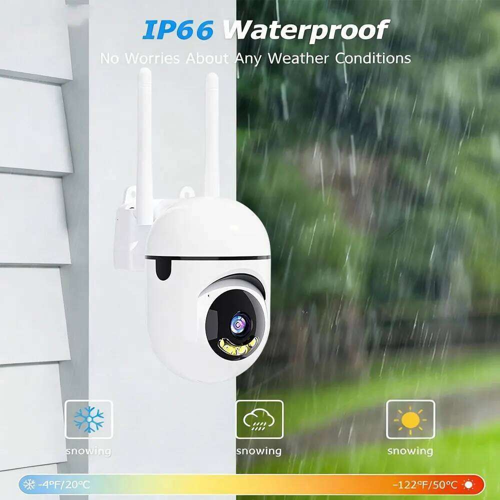 Carecam Pro 5MP HD 355 Surveillance Camera Night Vision Motion Detection Siren WiFi Remote Two-Way Audio Waterproo 26W0306