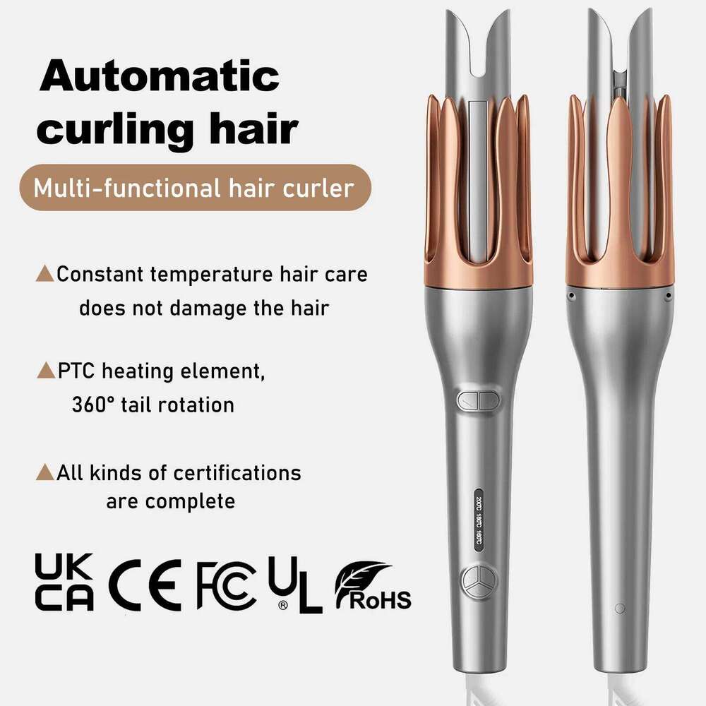 3 grades LCD display 32mm Silver Automatic Iron Large Curling Female Hair Styling Big Wave Salon Accessories Tool 26Y0306