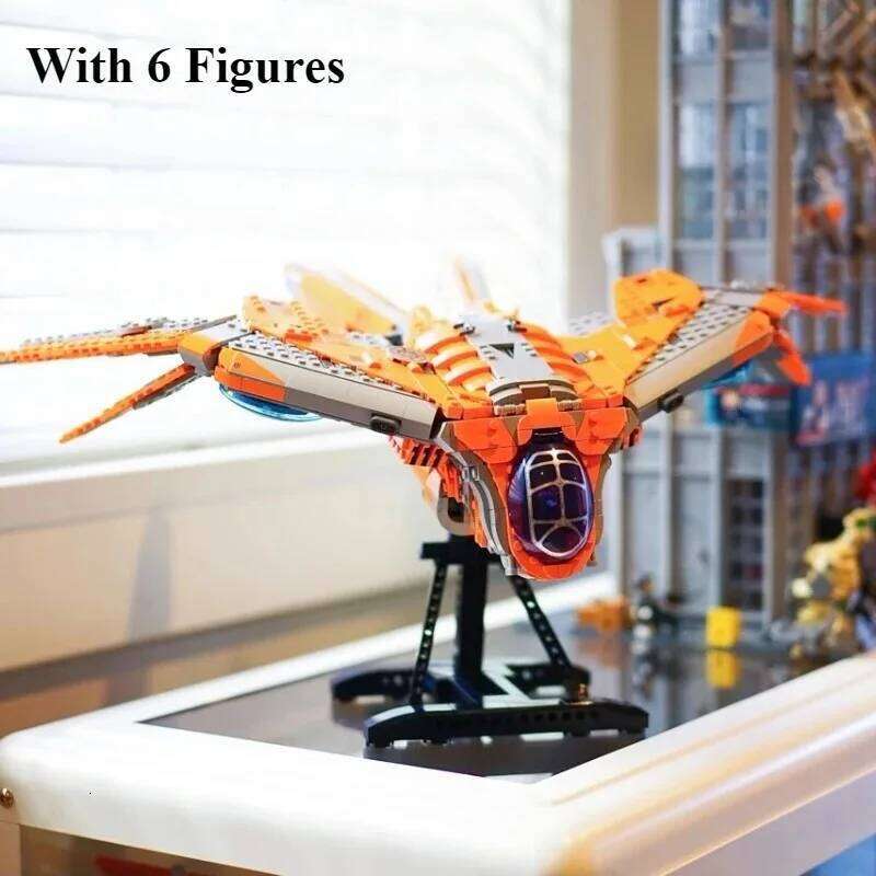 1901PCS Super Hero The Guardians' Ship Spaceships Building Blocks With 6 Figures Construction Bricks Toy Children Kids Gift Z260305