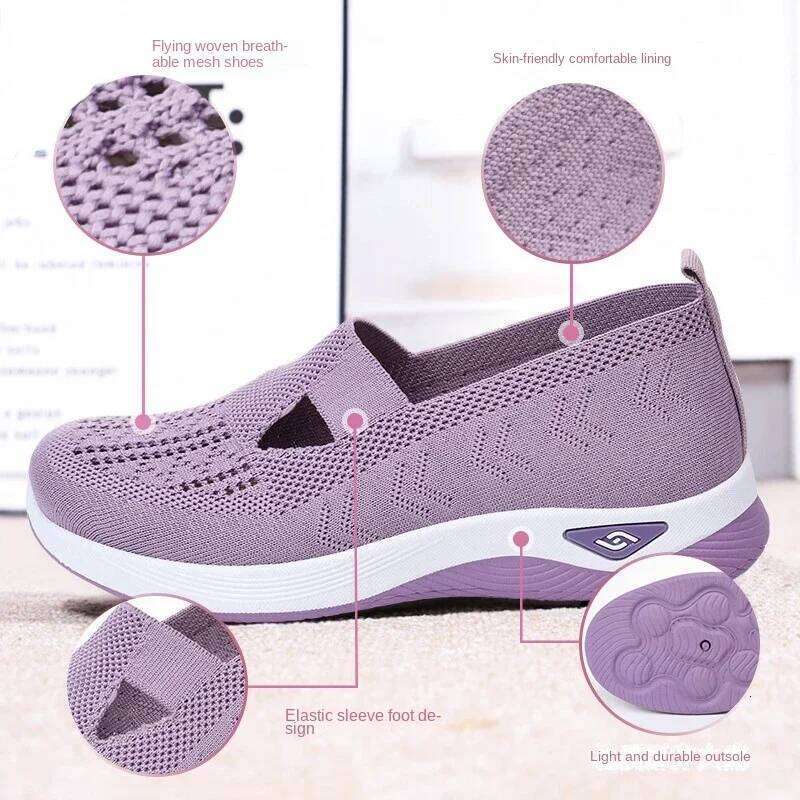 2024 Summer New Comfort Casual Women's Fashion Soft Sole Breathable Hollow Out Flat Shoes for Women Zapatos De Mujer