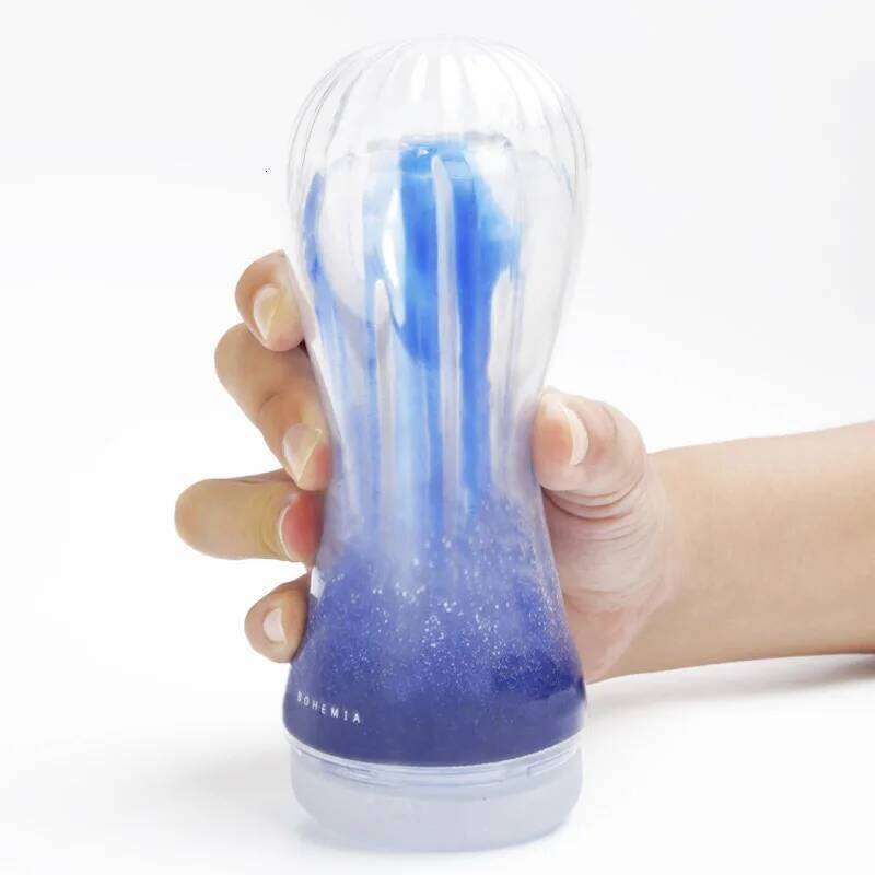 Male Masturbator Real Vagina For Men Vacuum Pocket Penis Endurance Exercise Transparent Masturbation Cup Sex Toy Adult Goods W260305