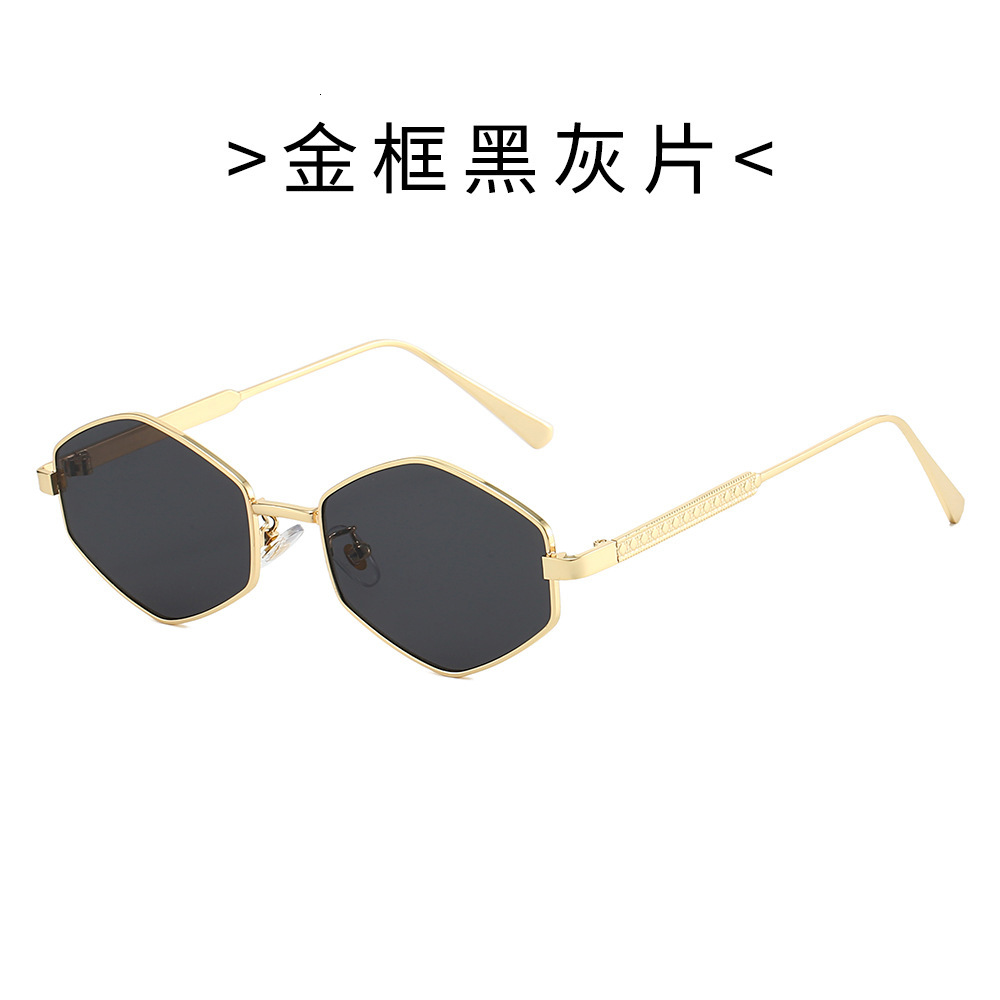 Korean-style street fashion retro metallic silver cat-eye sunglasses, new model, personalized, face-shaping, UV protection sunglasses