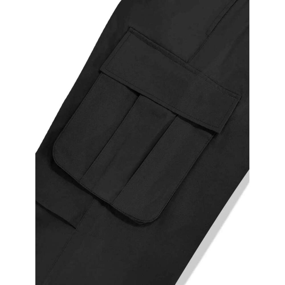 plus Size Men's Workwear Wide Leg Pants Loose Street Style Trendy Cargo Trousers