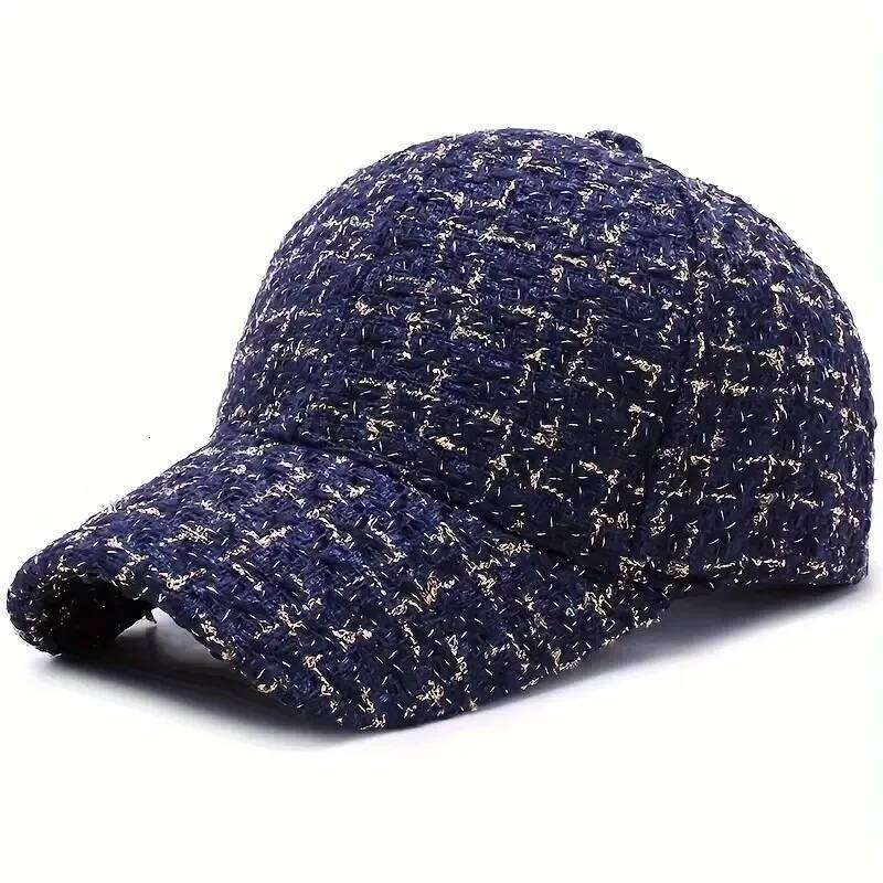 Vibrant Golden Plaid Baseball Cap - Elegant Solid Color Dad Hat with Lightweight Adjustable Design, Perfect for Golf, Sun Protec Y260304