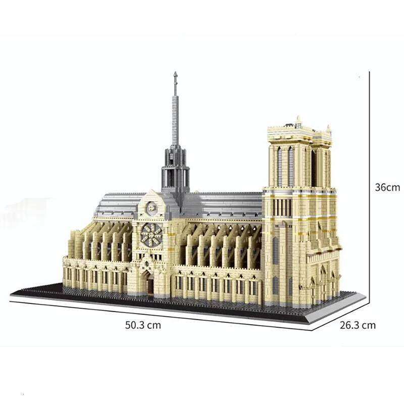7380pcs+ Diamond Mini Notre-Dame DE Paris Model Building Blocks Church Architecture Tibet Potala Palace bricks Toys For Children Z260305