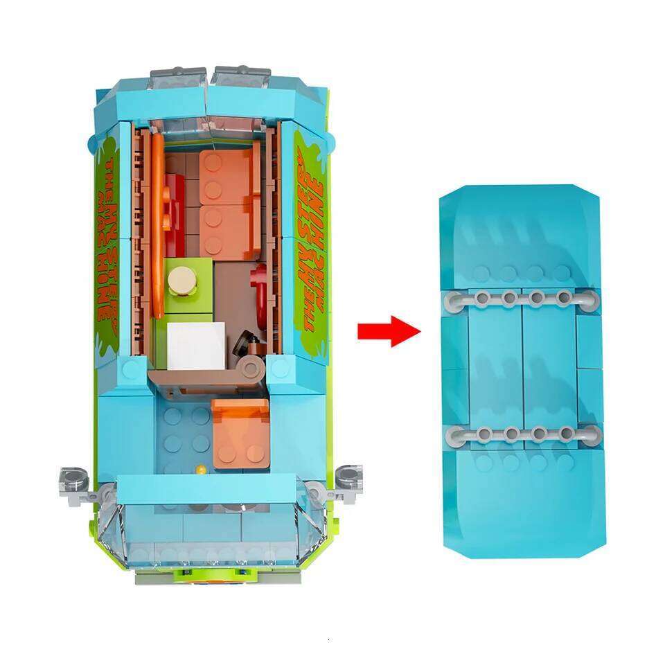 MOC Mystery Machine Model Building Blocks Set Scooed Animation Travel Car RV Bricks DIY Kid Educational Toys Adult Gift Z260306